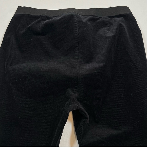 Eileen Fisher Woman’s Black Corduroy Organic Cotton Blend Slim Pants Size S/P - Picture 9 of 12